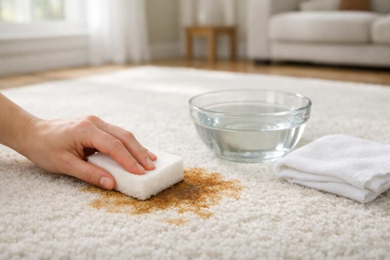 Comment enlever des taches de café sur un tapis blanc sans produits chimiques