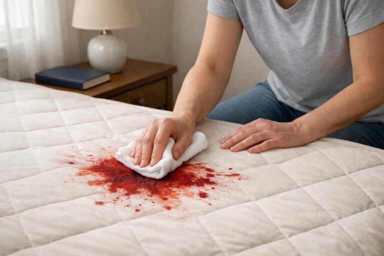 Comment enlever des taches de sang sur un matelas sans eau chaude : l&rsquo;erreur à éviter absolument