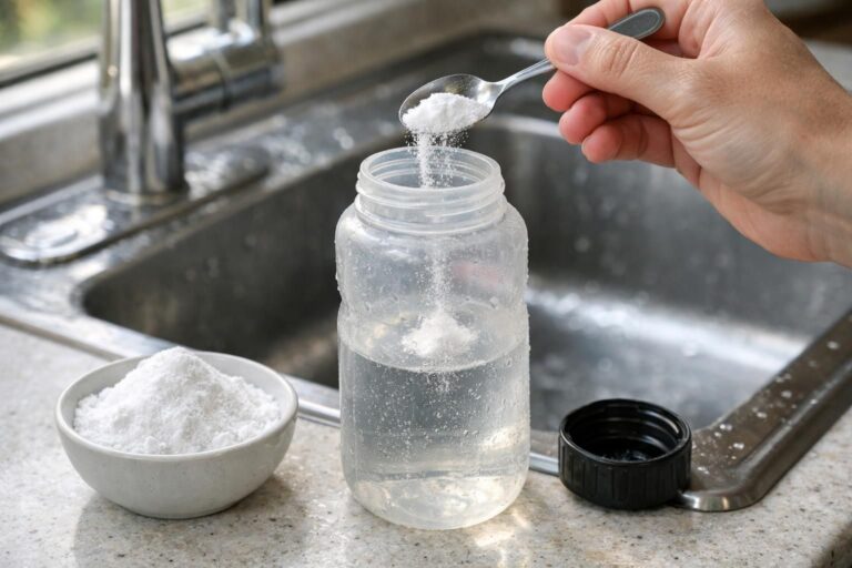 Comment nettoyer efficacement une gourde en plastique qui sent le renfermé avec du bicarbonate