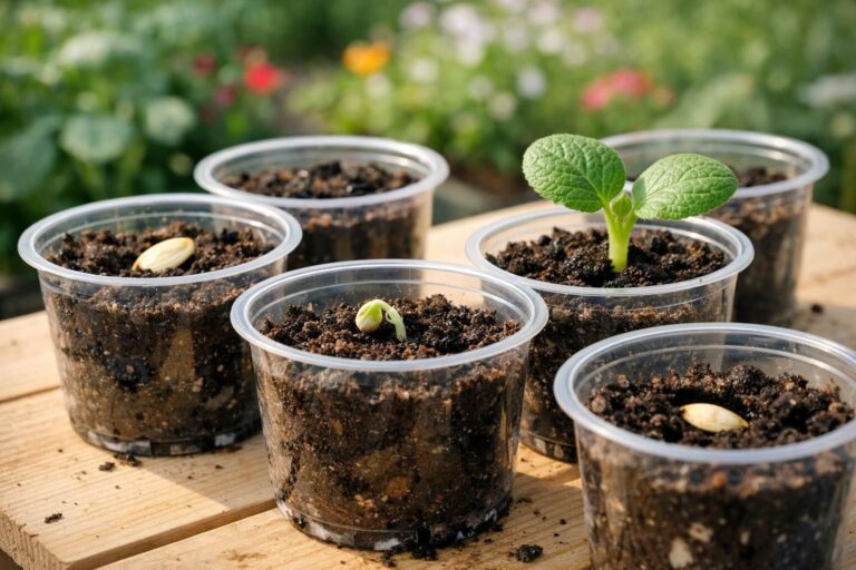 Comment réussir ses semis de courgettes en godets sans commettre l&rsquo;erreur de la profondeur