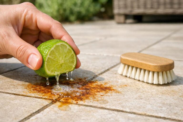 Comment supprimer les taches de rouille sur du carrelage de terrasse avec du citron vert
