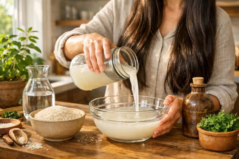 Les bienfaits de l&rsquo;eau de riz pour fortifier et revitaliser les cheveux : préparez cette lotion ancestrale chez vous