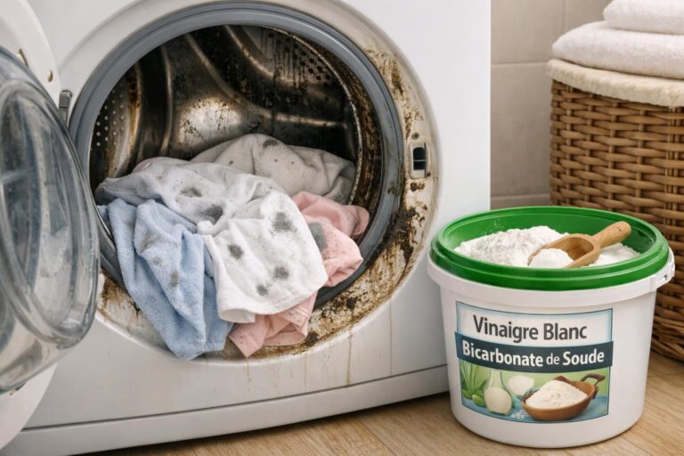 Pourquoi ma machine à laver fait des taches grises sur le linge propre et comment éliminer le gras de cuve
