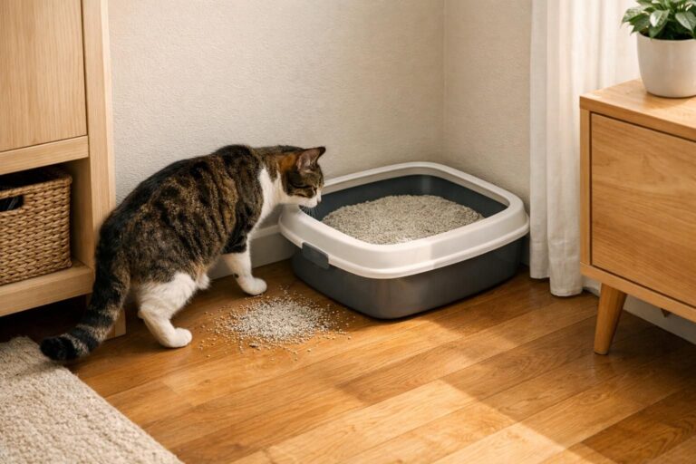 Pourquoi votre chat fait ses besoins à côté de sa litière : comprendre le rôle crucial de l’emplacement