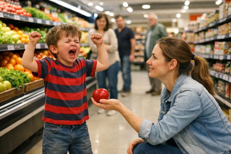 Pourquoi votre enfant fait des colères au supermarché et comment désamorcer la crise en 30 secondes