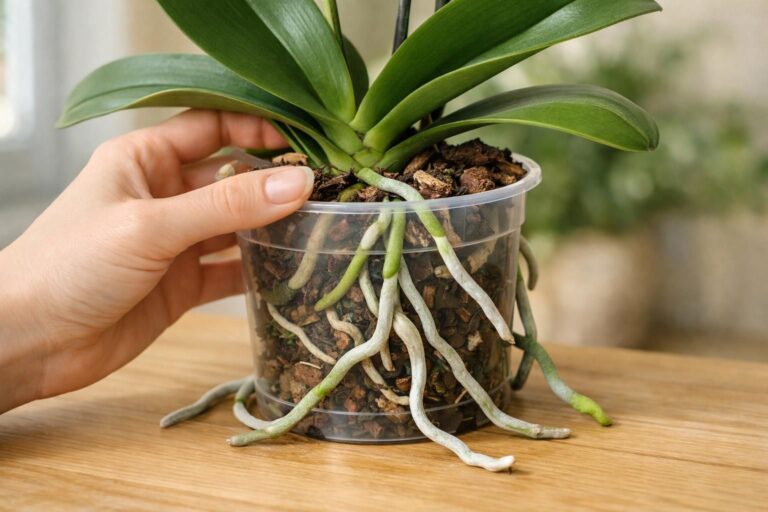 Pourquoi votre orchidée a des racines qui sortent du pot : faut-il couper ou rempoter